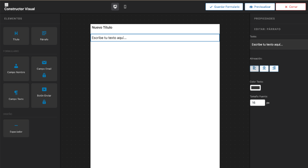 Propiedades de Párrafo