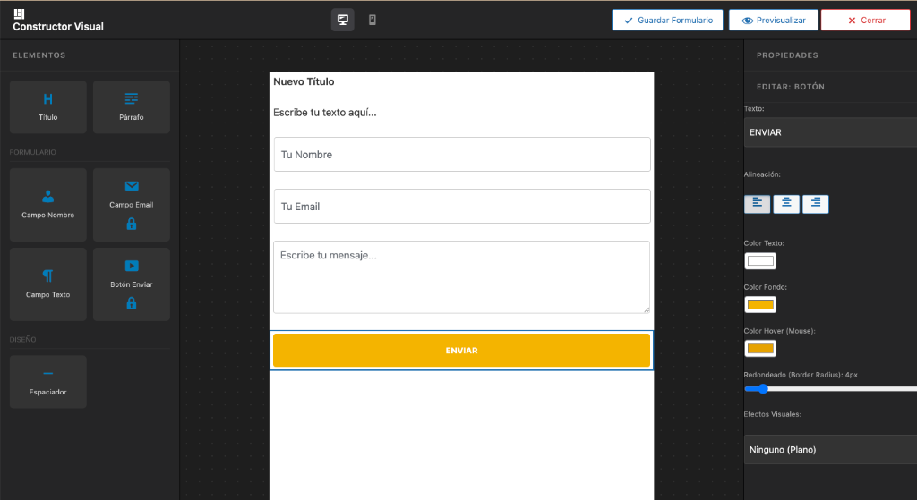 Propiedades del Botón