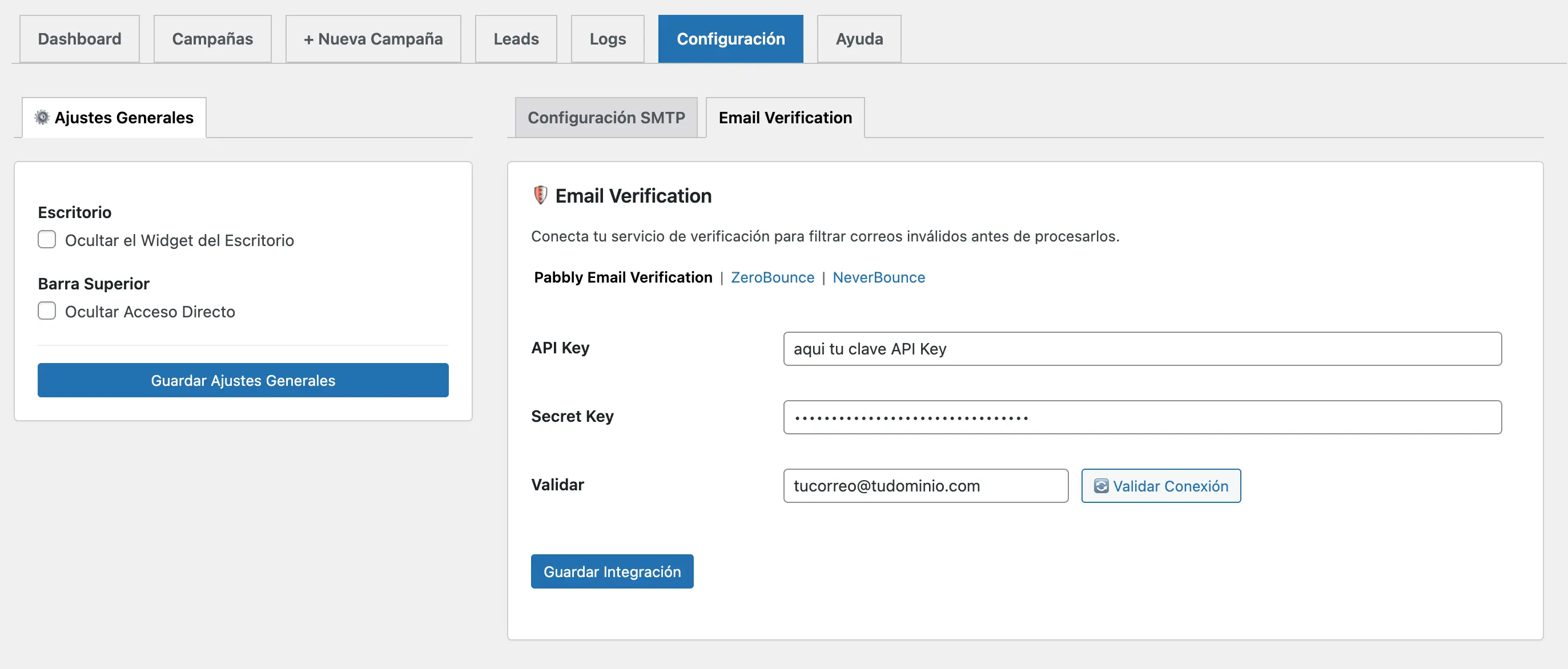 Verificación de Email